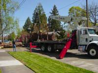 Spruce Tree Removal Project in Oregon - Boom Truck by Santana Crane